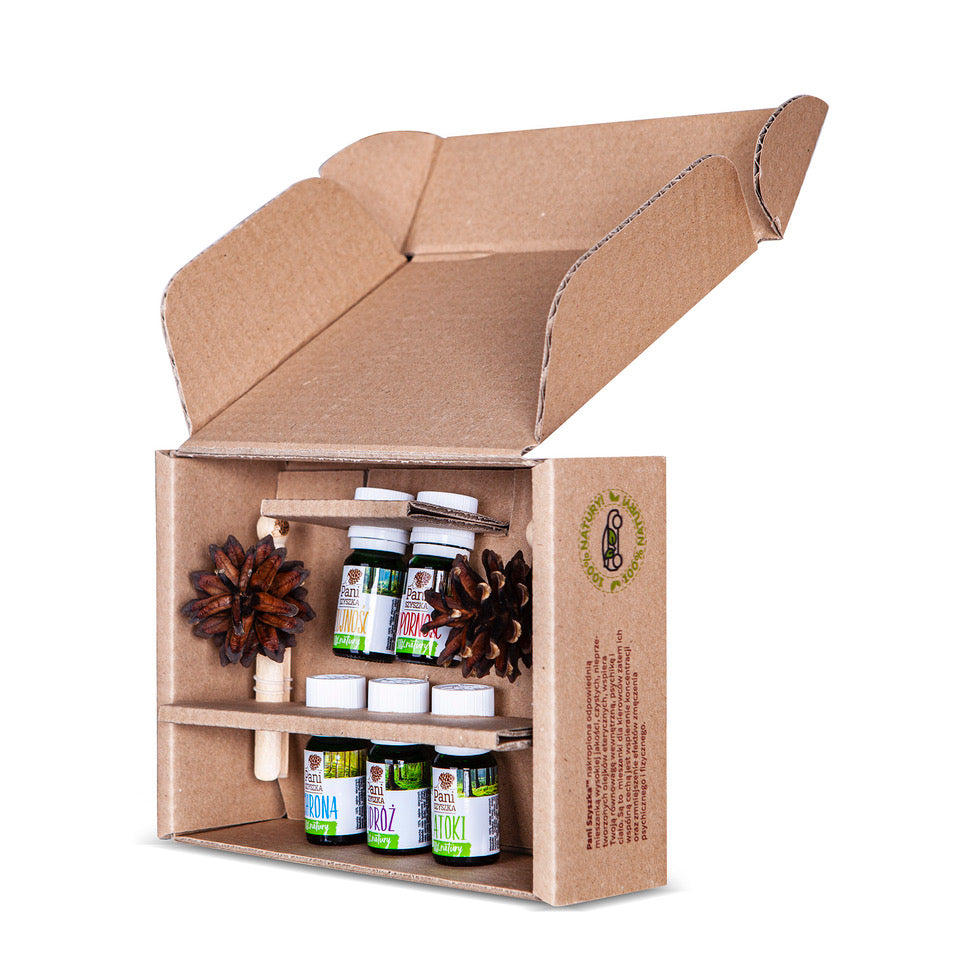 Set of 12 – 2 × Lady Pinecone® + 5 Essential Oil Compositions