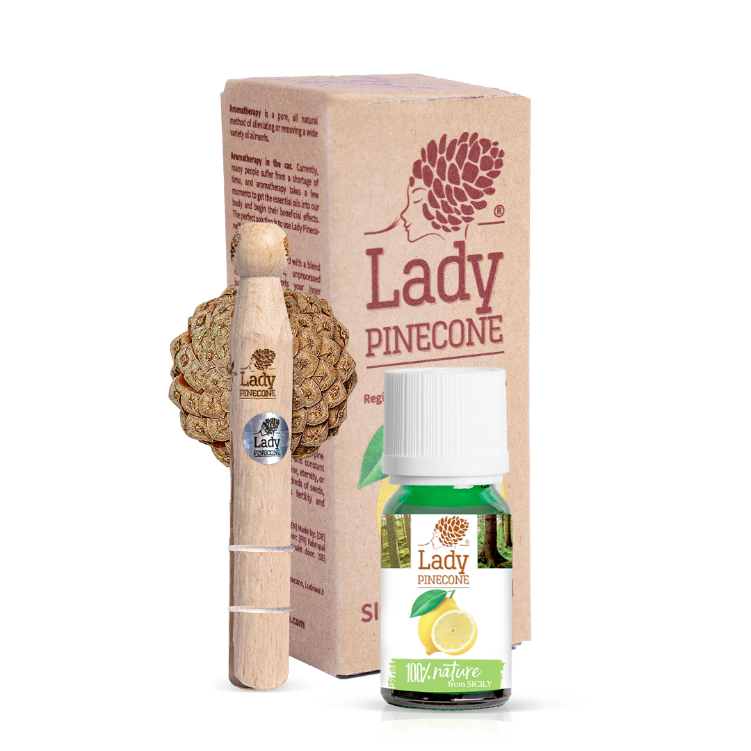 Lady Pinecone™ Horizontal & Sicilian lemon essential oils